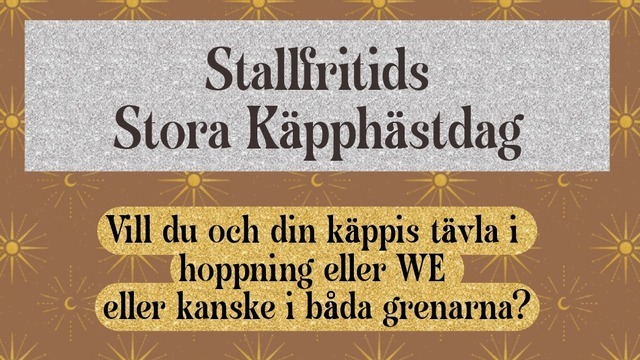 Boka Stallfritids Stora Käpphästdag