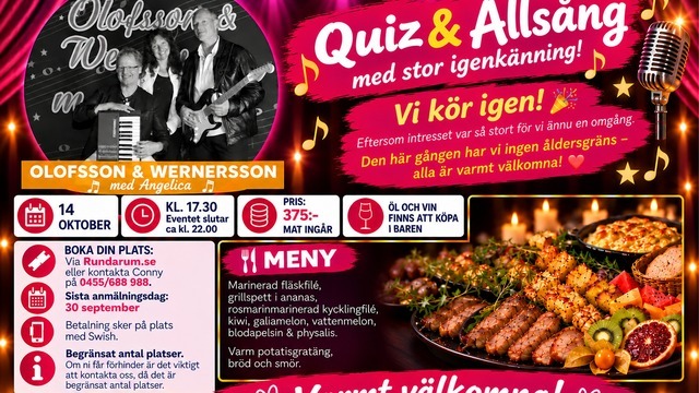 Boka Quiz & Allsång