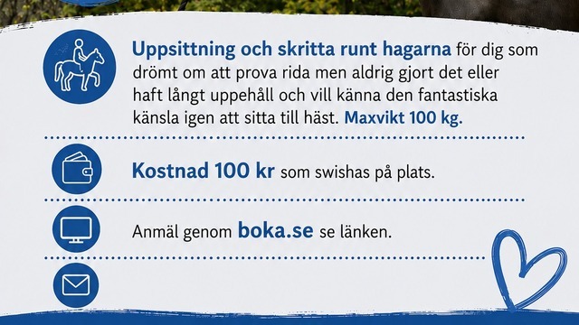 Boka Prova på ridning för vuxna