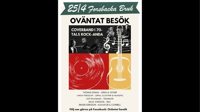 Boka Livespelning + quiz med coverbandet Oväntat Besök!