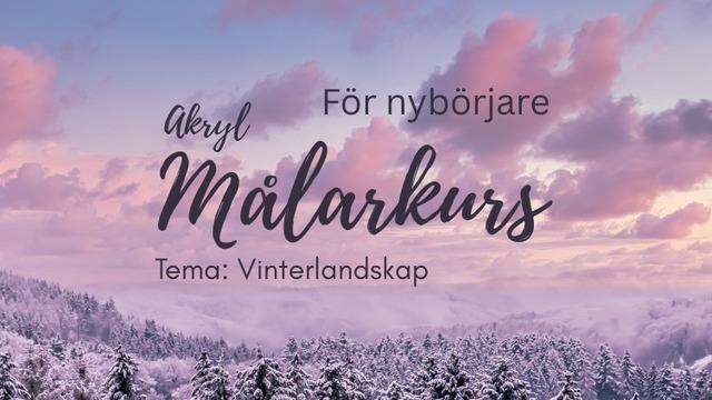 Boka AKRYL MÅLARKURS VINTERLANDSKAP